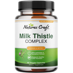 Bottle of Liver Support Milk Thistle Supplement, 60 count