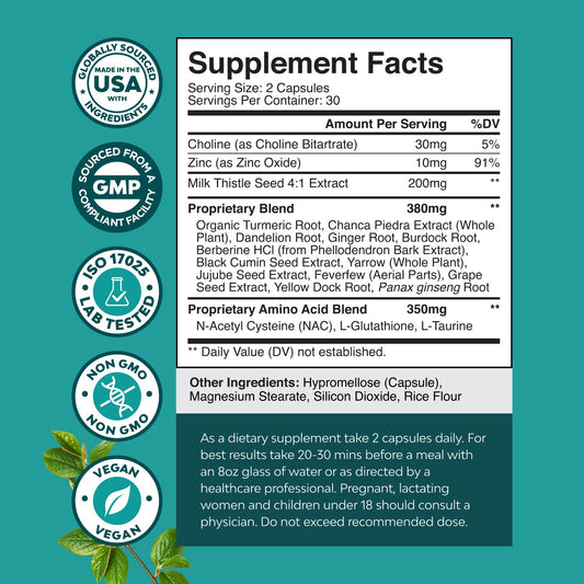NAC Liver Support bottle and label close-up