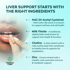 Choline and dandelion ingredients in NAC Liver Support