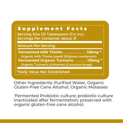 Ingredient label showing turmeric and milk thistle on Liver-ND bottle