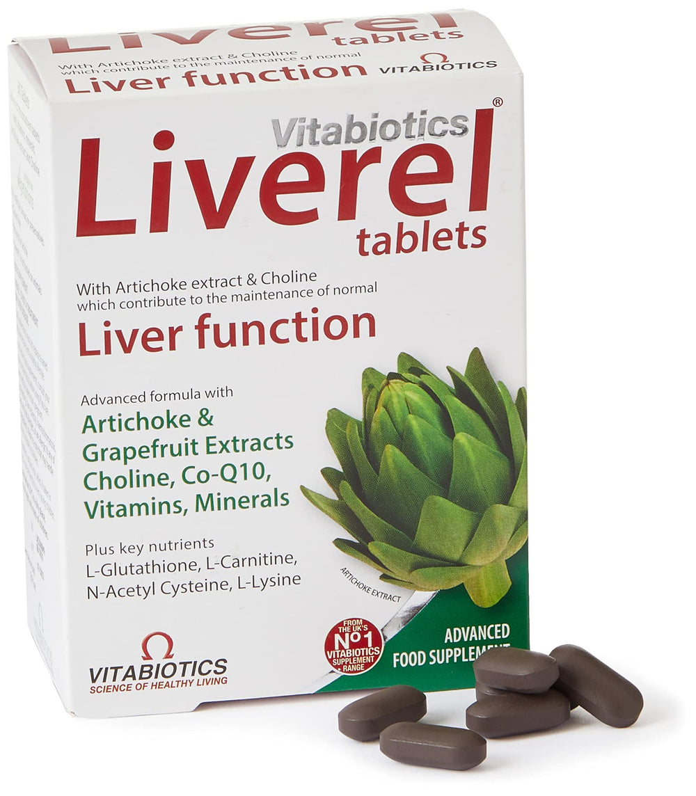 Liverel 60 tablets bottle front view