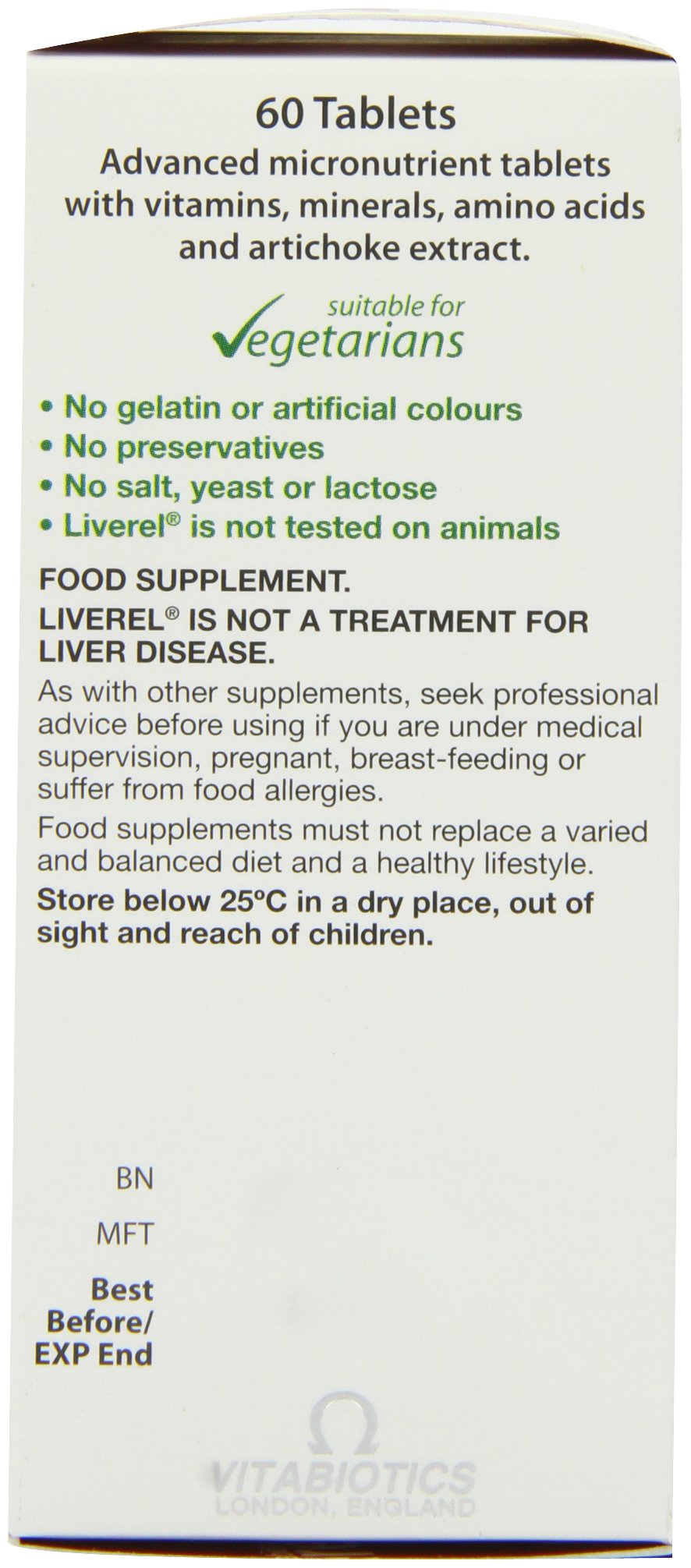 Liverel packaging and bottle on white background