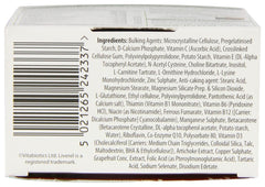 Liverel bottle with cap removed showing tablets