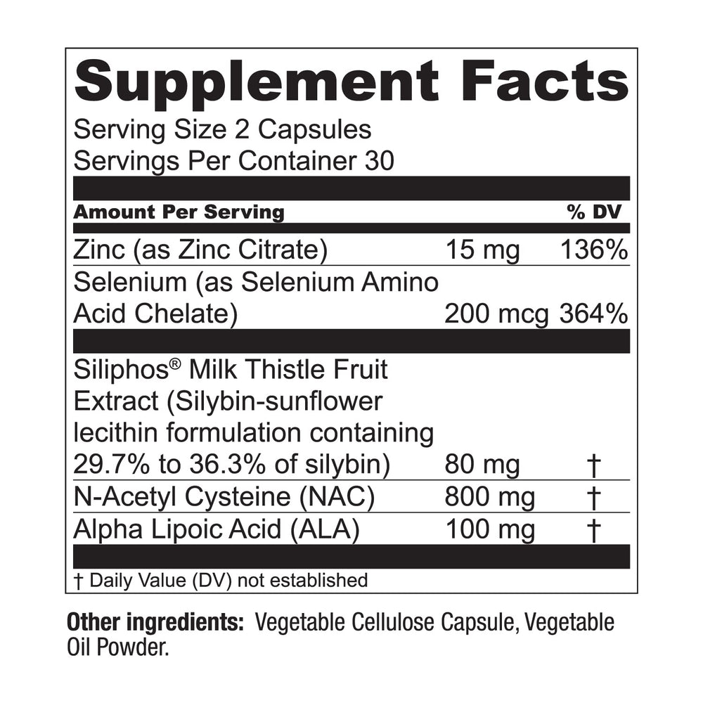 N-Acetyl Cysteine, Alpha Lipoic Acid, Zinc and Selenium icons