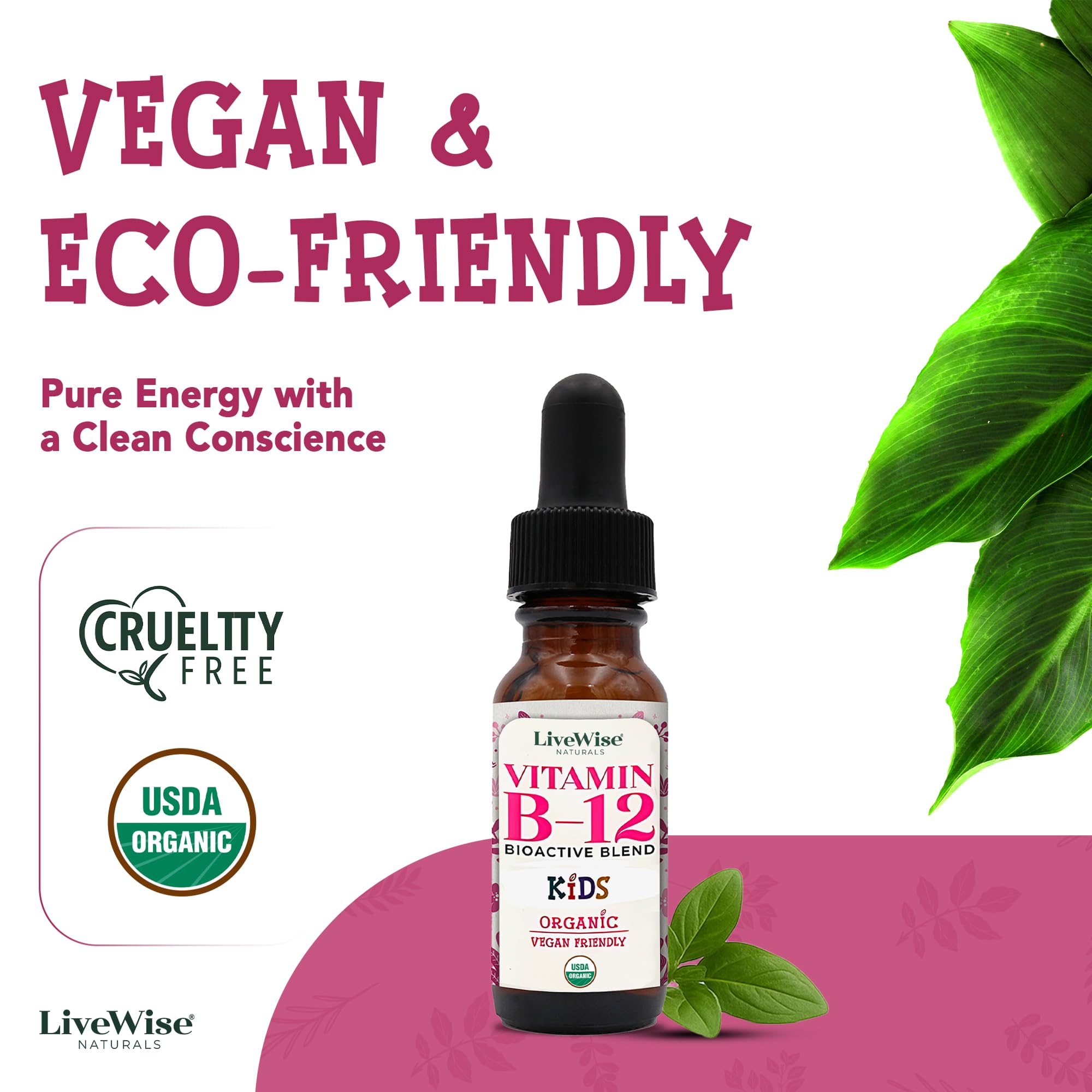 Concept image highlighting high bioavailability of liquid B12