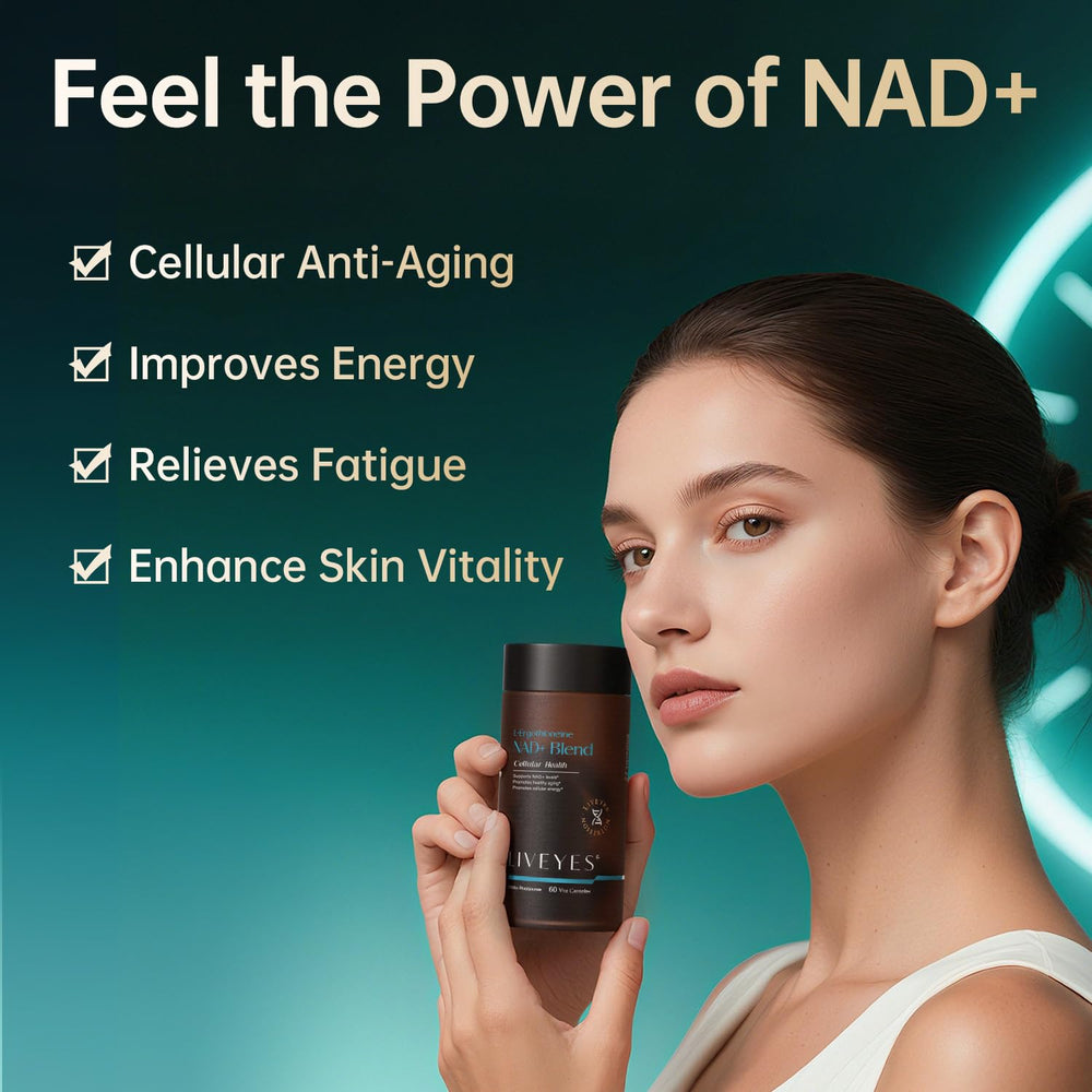 Close-up of NR, NADH and L-Ergothioneine ingredients