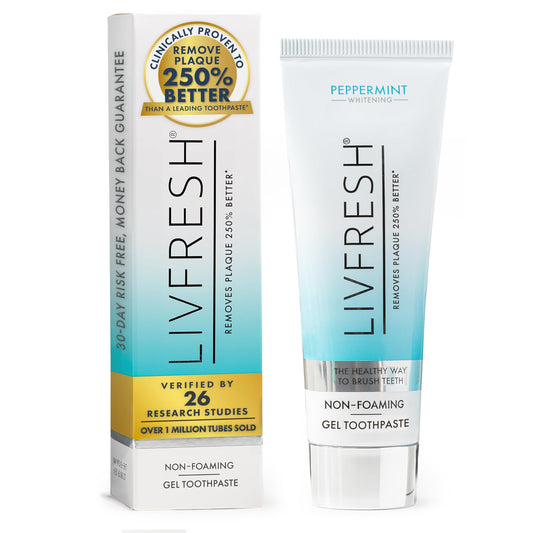 LIVFRESH Toothpaste Gel bottle with peppermint
