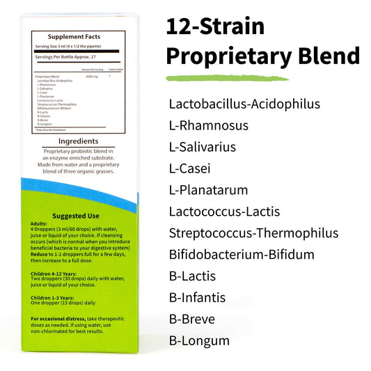 Close-up of LiviaOne Probiotics bottle