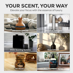 Living room scene with Luxury Hotel scent diffuser oil