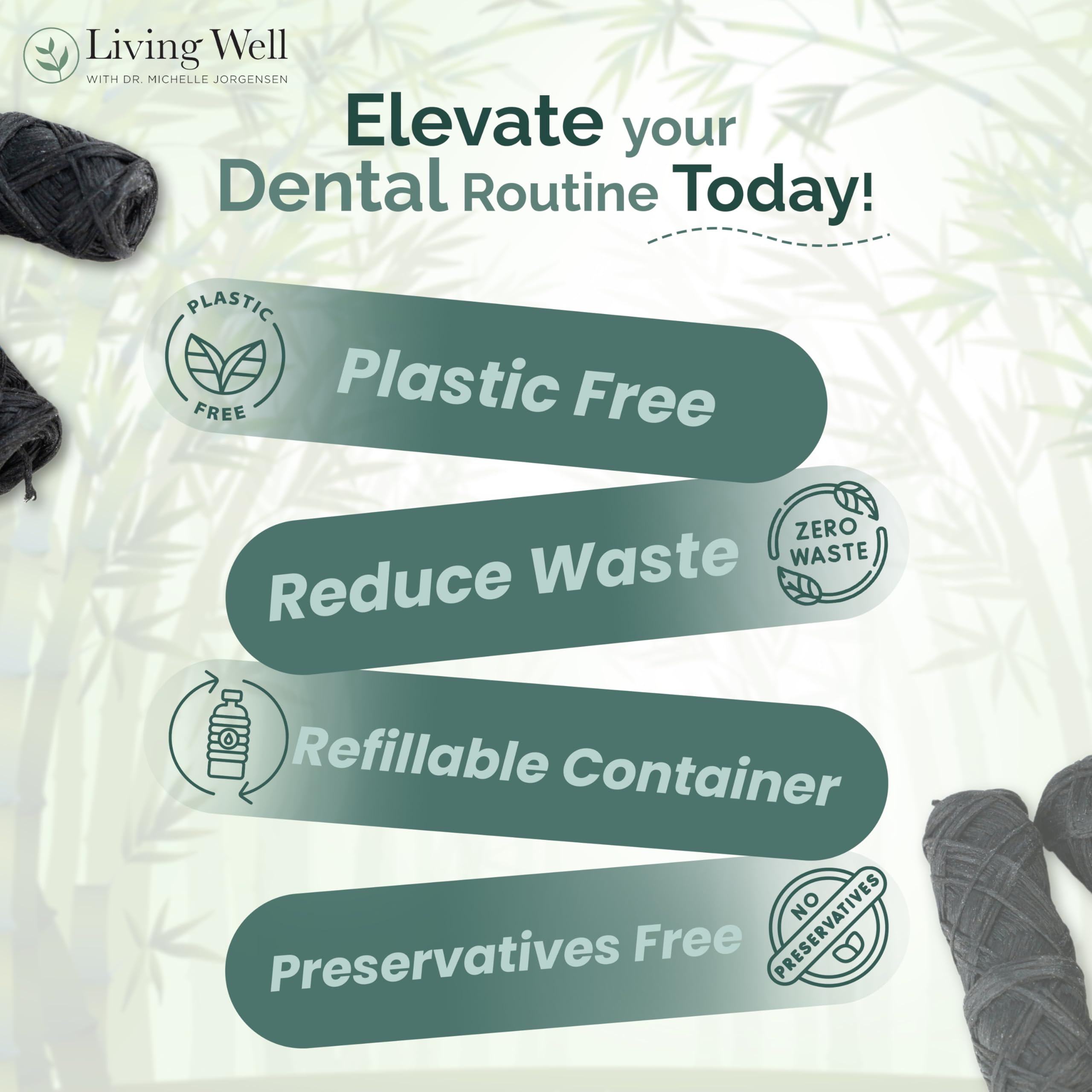 PFAS-free formula for Living Well dental floss