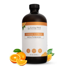 Fresh Citrus Remineralizing Mouthwash bottle with Dr. Michelle label