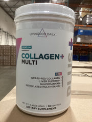 Close-up of grass-fed collagen ingredients and label