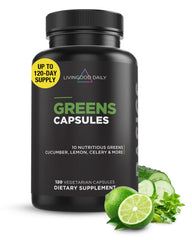 Hero image of Livingood Daily Greens Capsules bottle (120 count)
