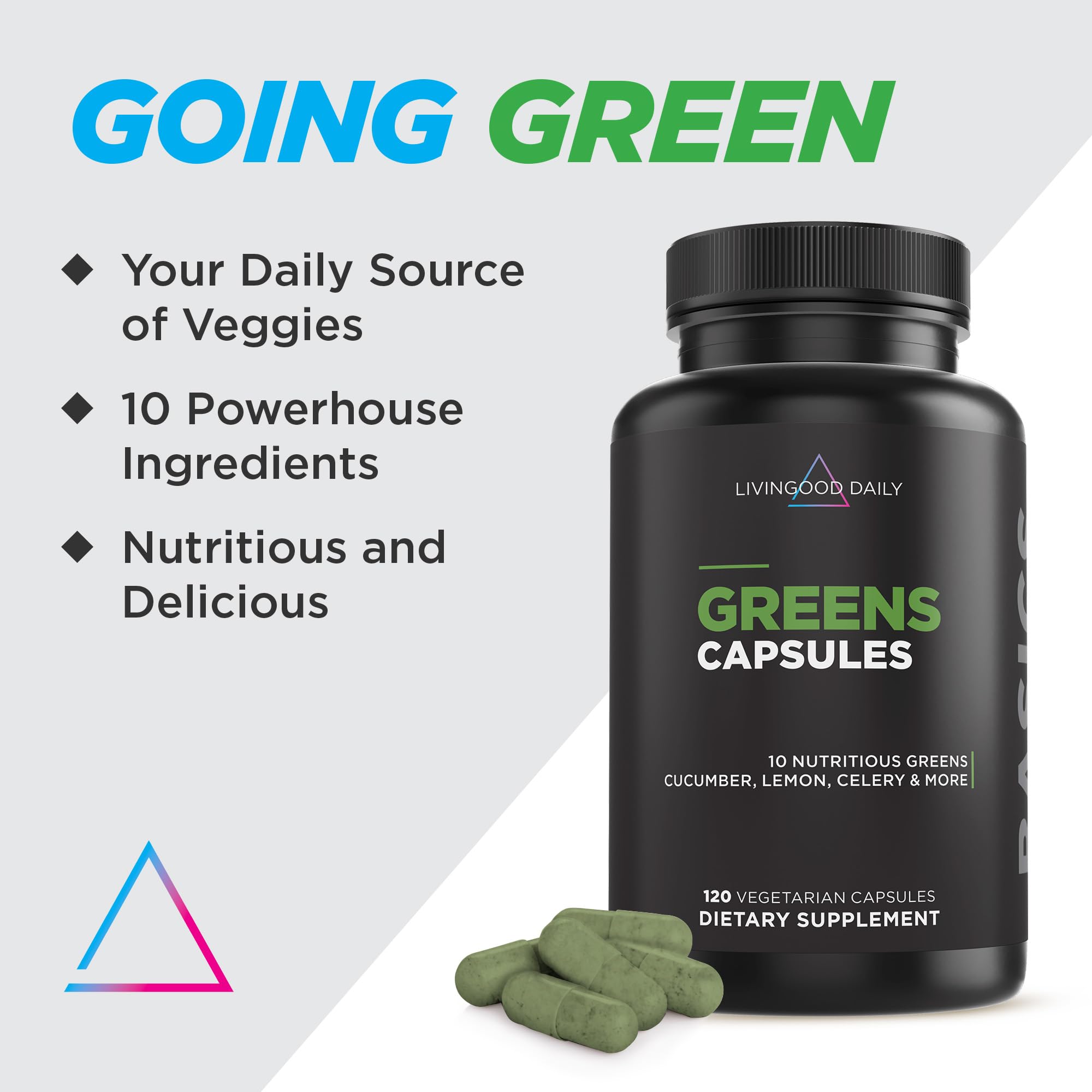 Close-up of the 10 plant-based ingredients used in the formula