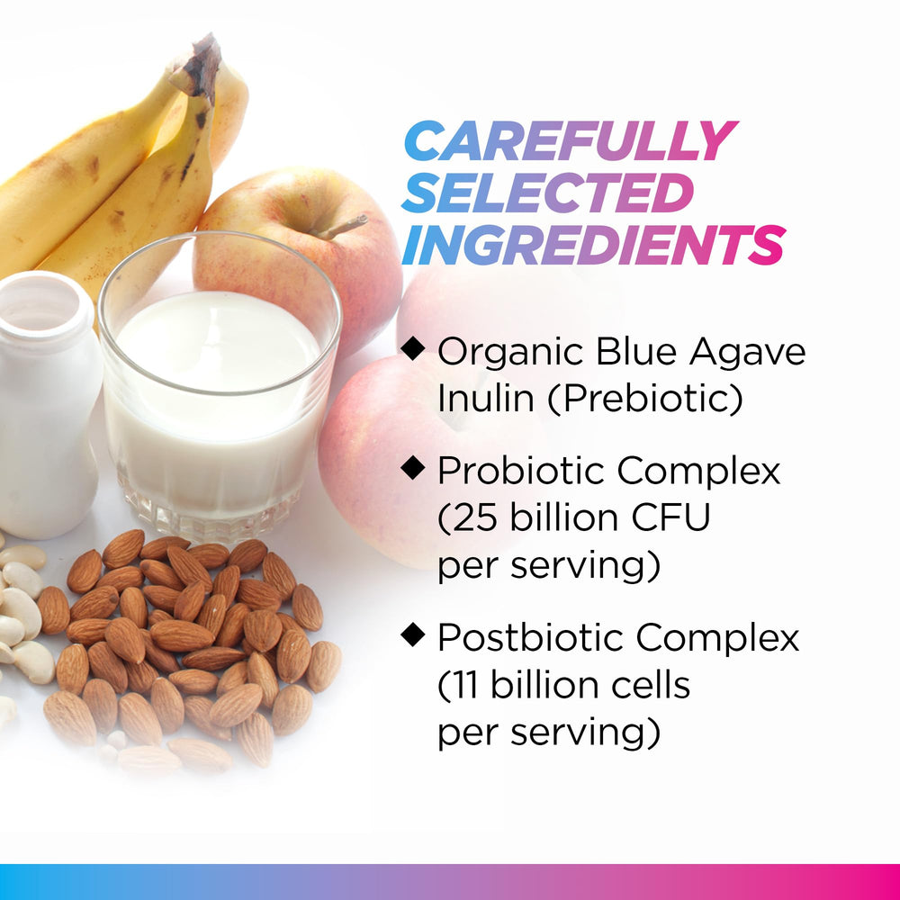 Livingood Daily blend poured into a glass of water to support digestion.