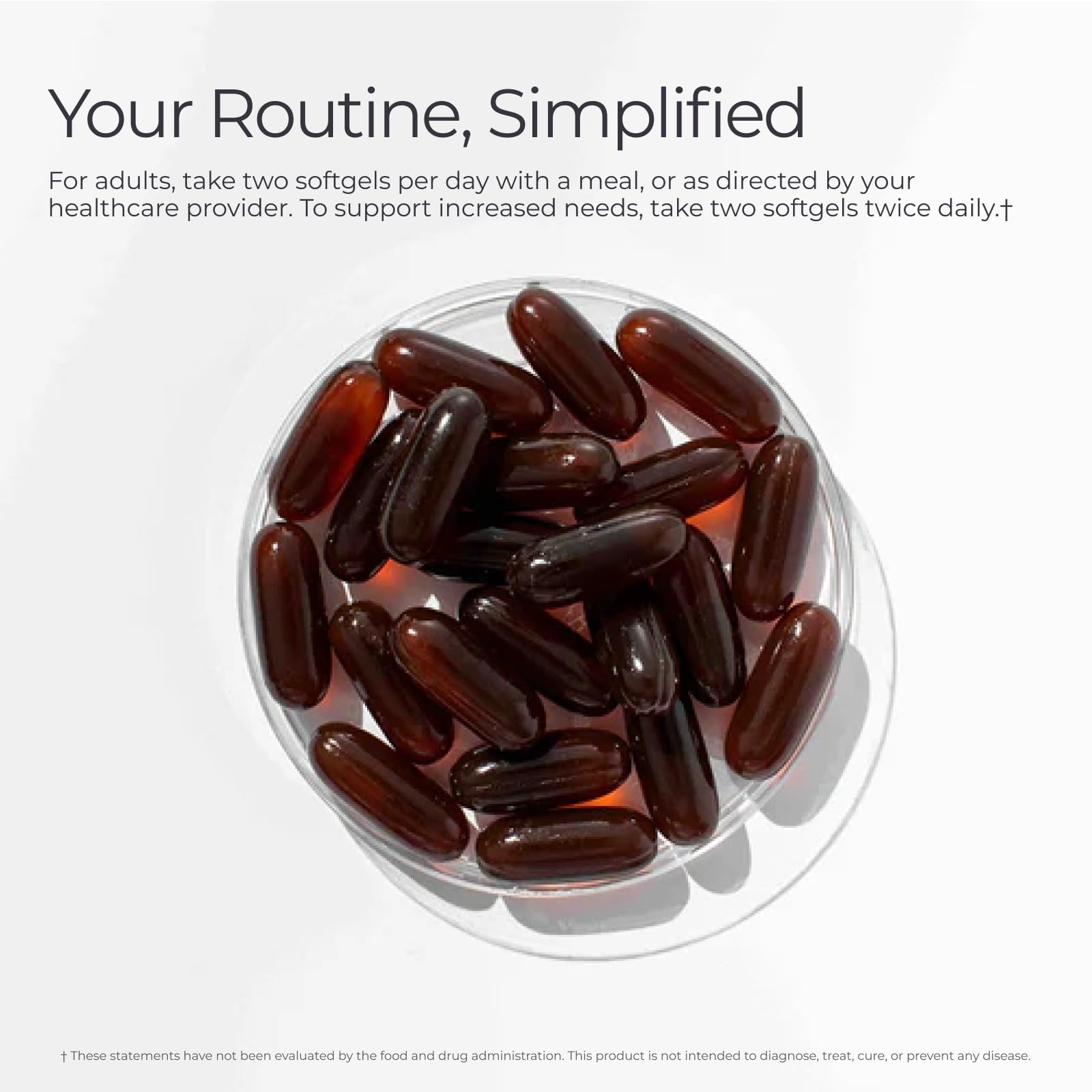 Livingood Daily TG-form softgels illustrating stable absorption.