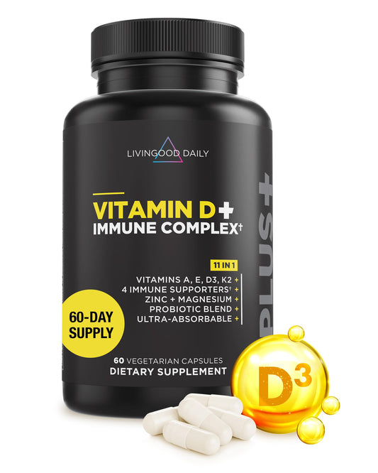 Livingood Daily Vitamin D + Immune Complex bottle front view