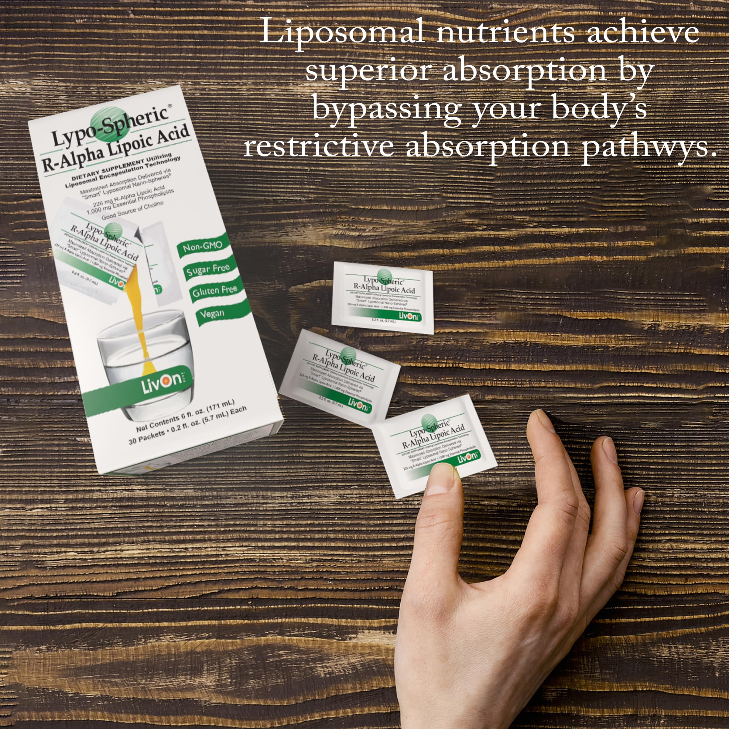 R-Alpha Lipoic Acid liposomal encapsulation technology graphic