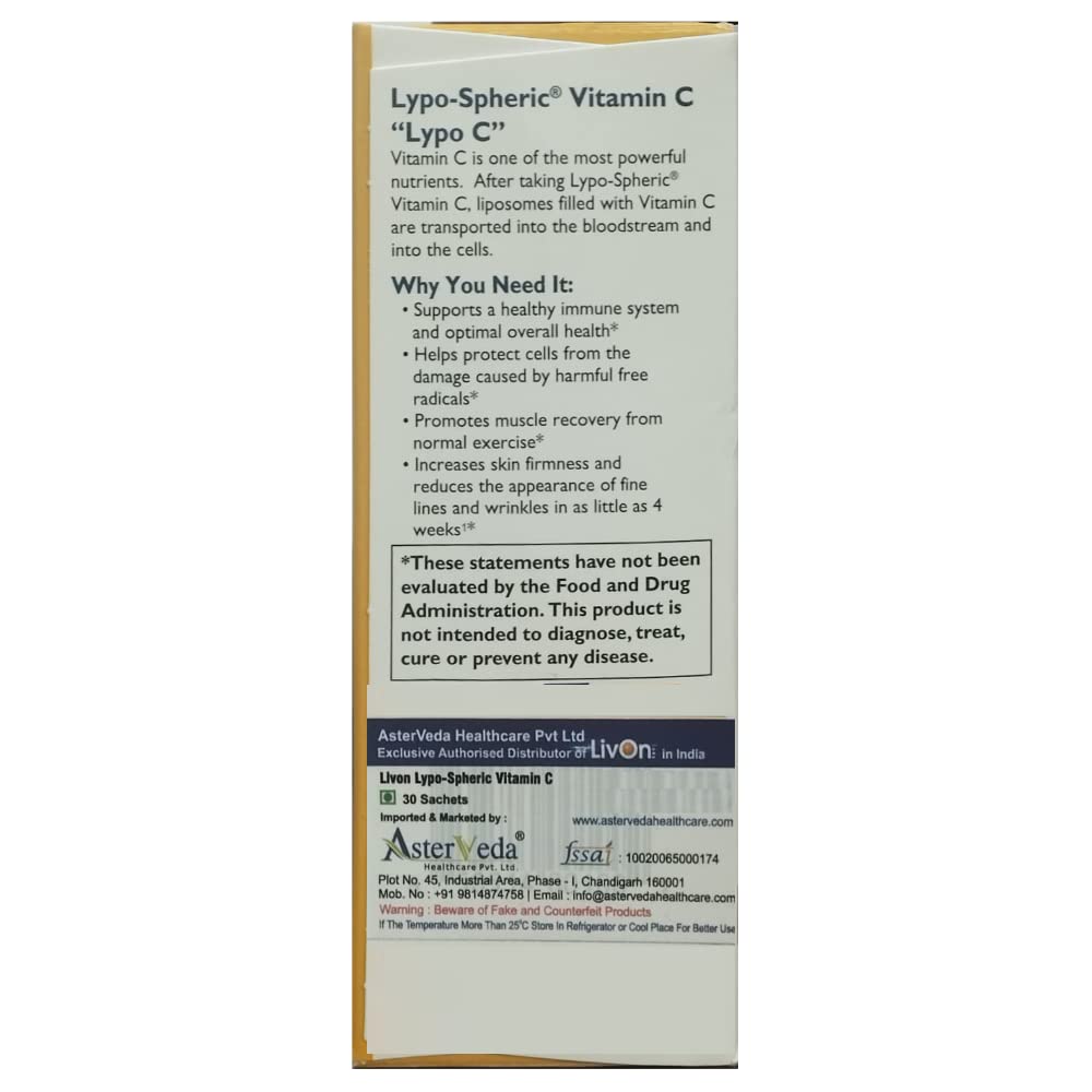 Graphic showing liposome-encapsulated Vitamin C absorption