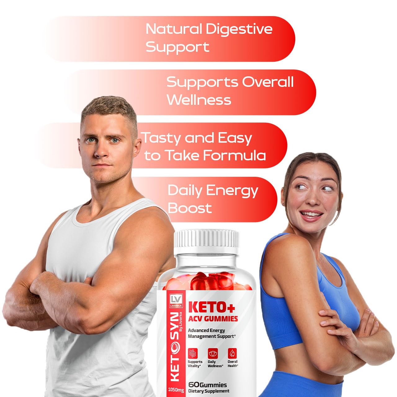 Close-up of Ketosyn ACV Gummies bottle label