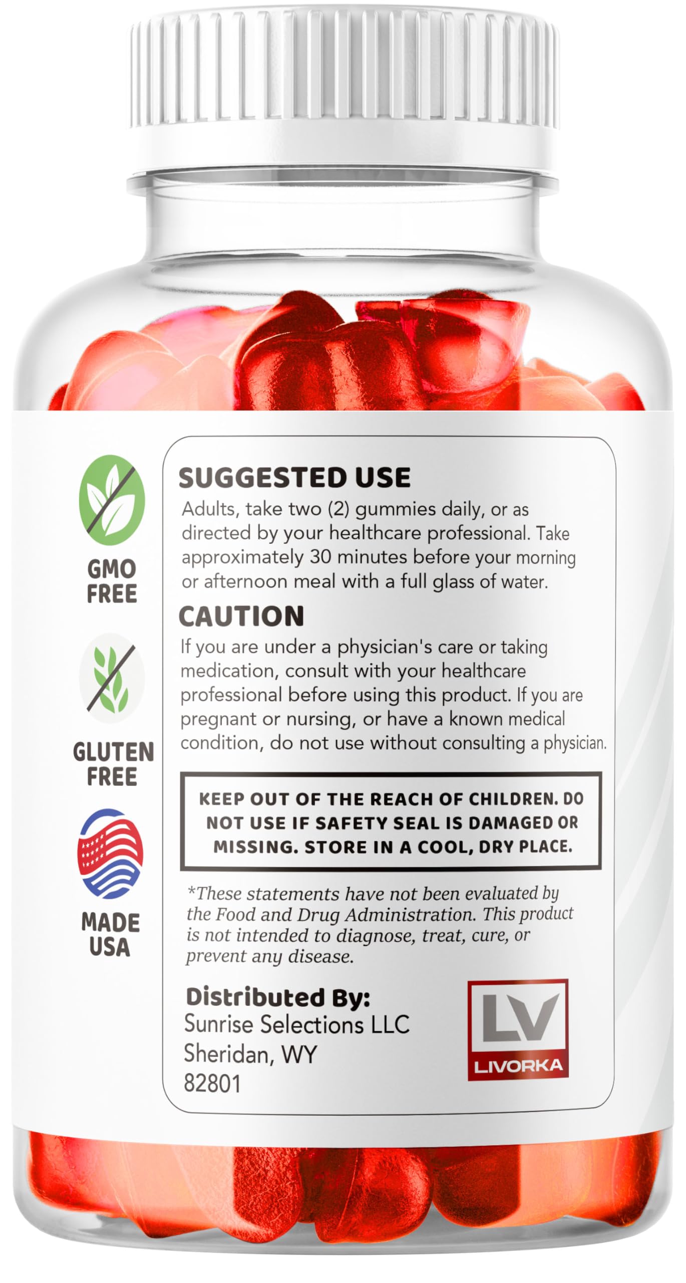 Ketosyn Keto Plus ACV Gummies bottle on white background