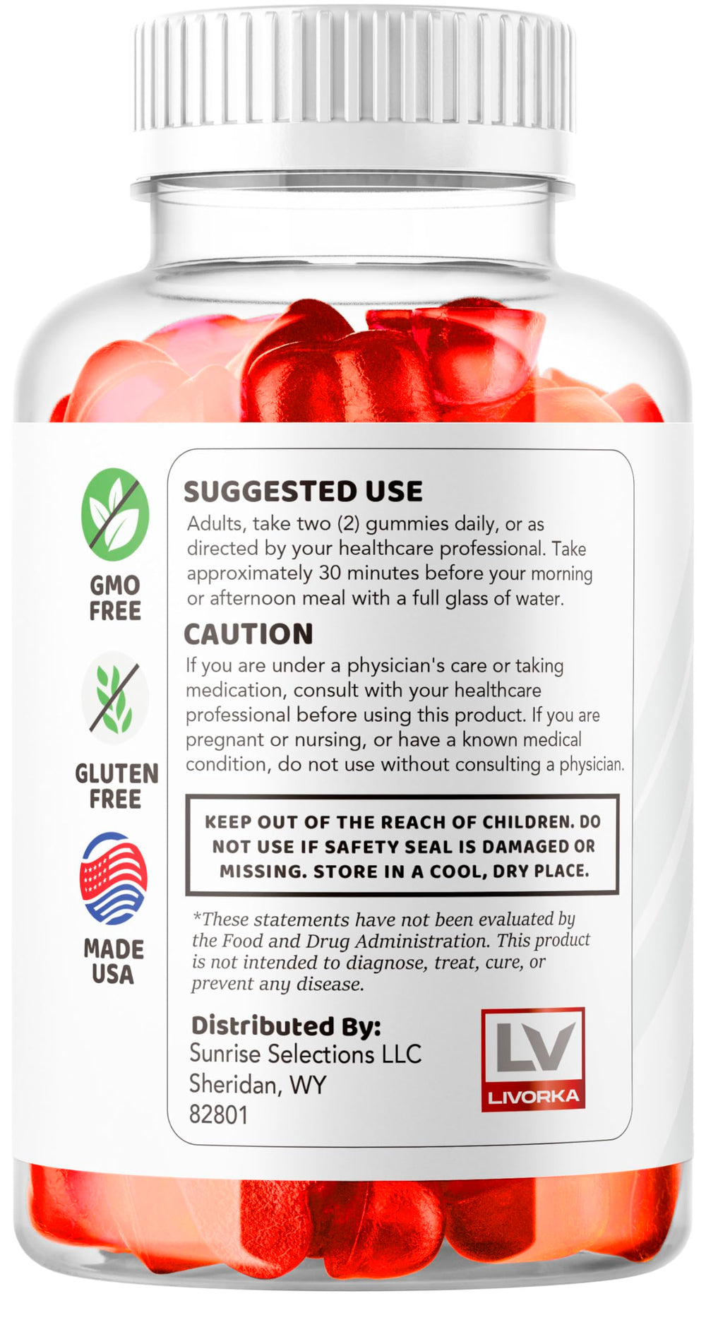 Ketosyn Keto Plus ACV Gummies bottle on white background
