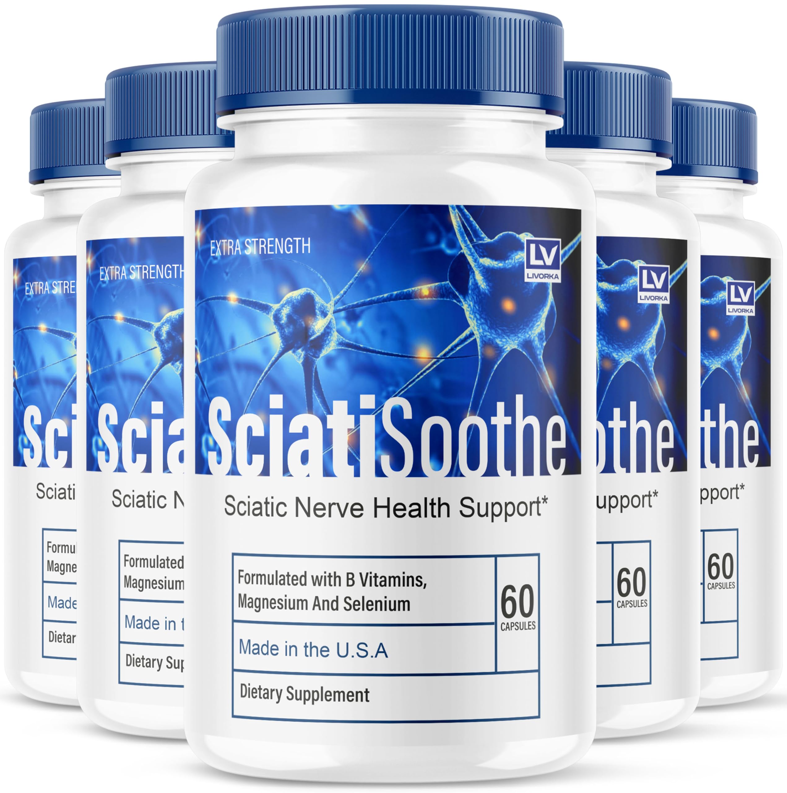 LIVORKA Sciatisoothe 5 Pack bottle front view