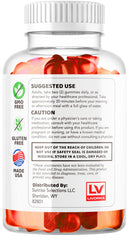 LIVORKA Blast Keto ACV gummies beside a measuring spoon to show serving size