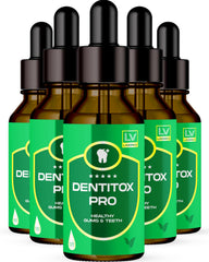LIVORKA Dentitox Pro Drops five-bottle pack on display
