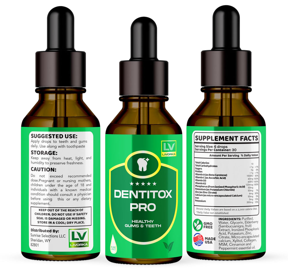 Natural ingredients blend for LIVORKA Dentitox Pro Drops