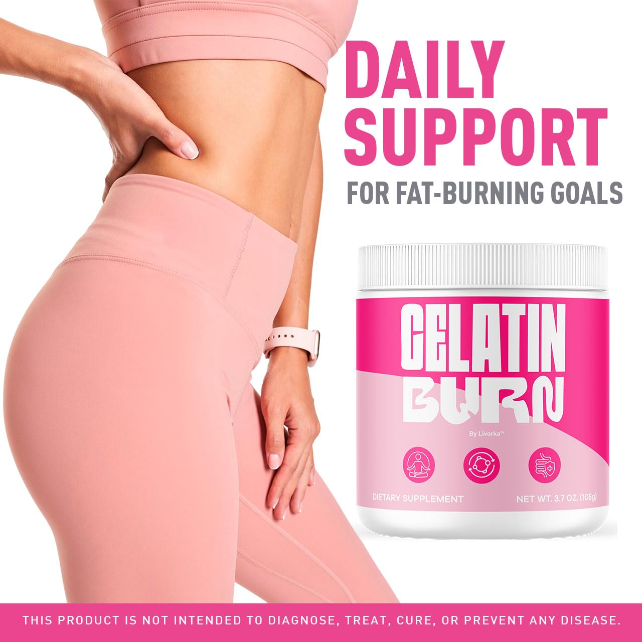 LIVORKA GelatinBurn premium formula label with natural blend.