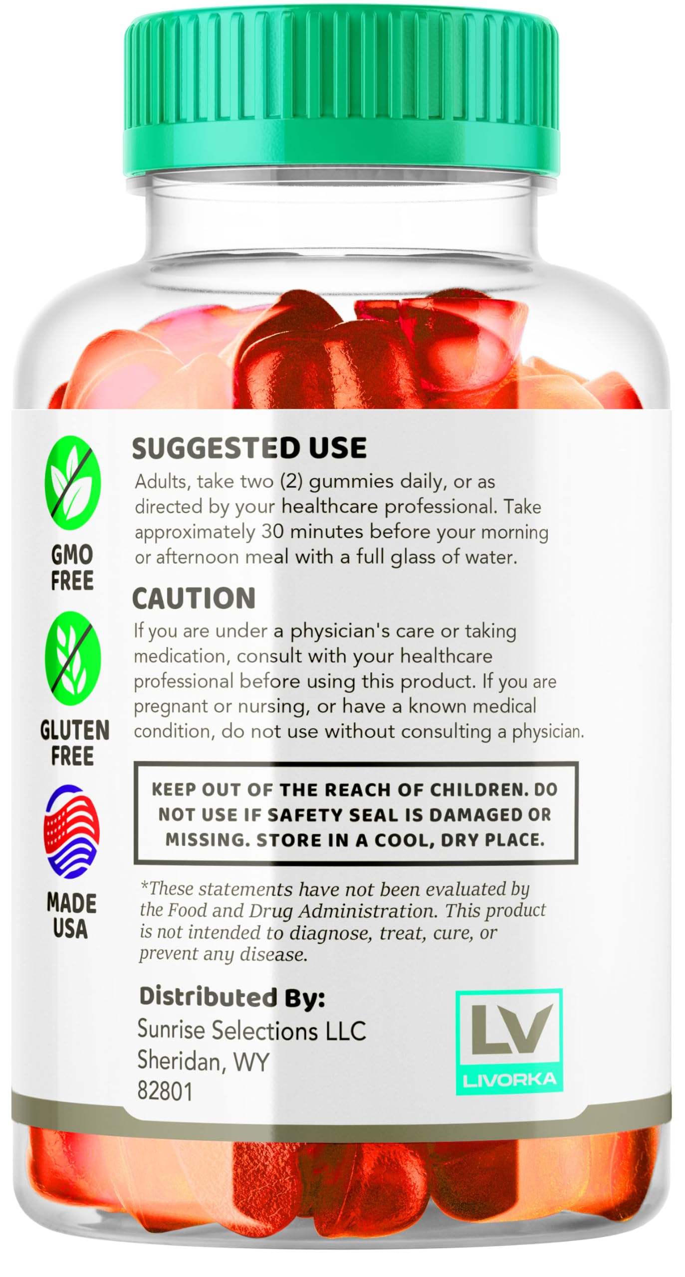 LIVORKA gummy in use showing chewable form and on-the-go convenience