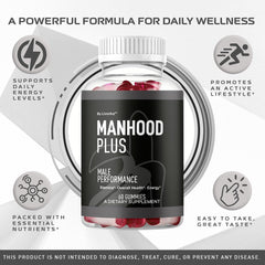 LIVORKA Manhood Plus gummies bottle showing 2-pack