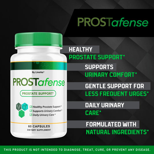 Close-up of LIVORKA Prostafense pills for men