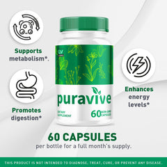 Front view of LIVORKA Puravive Exotic Rice Method Capsule bottle with label