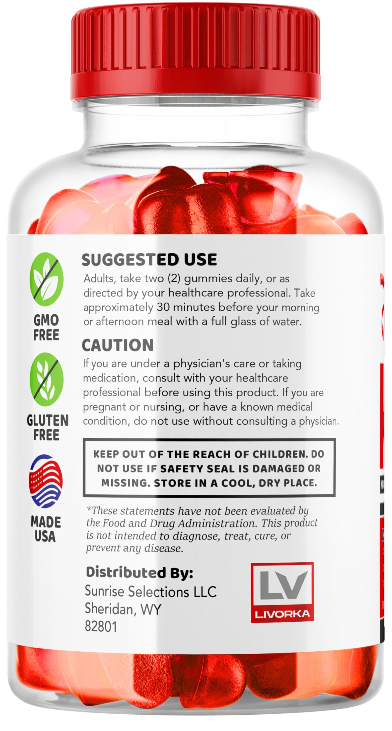 LIVORKA bottle label detail emphasizing ingredient and dosage info