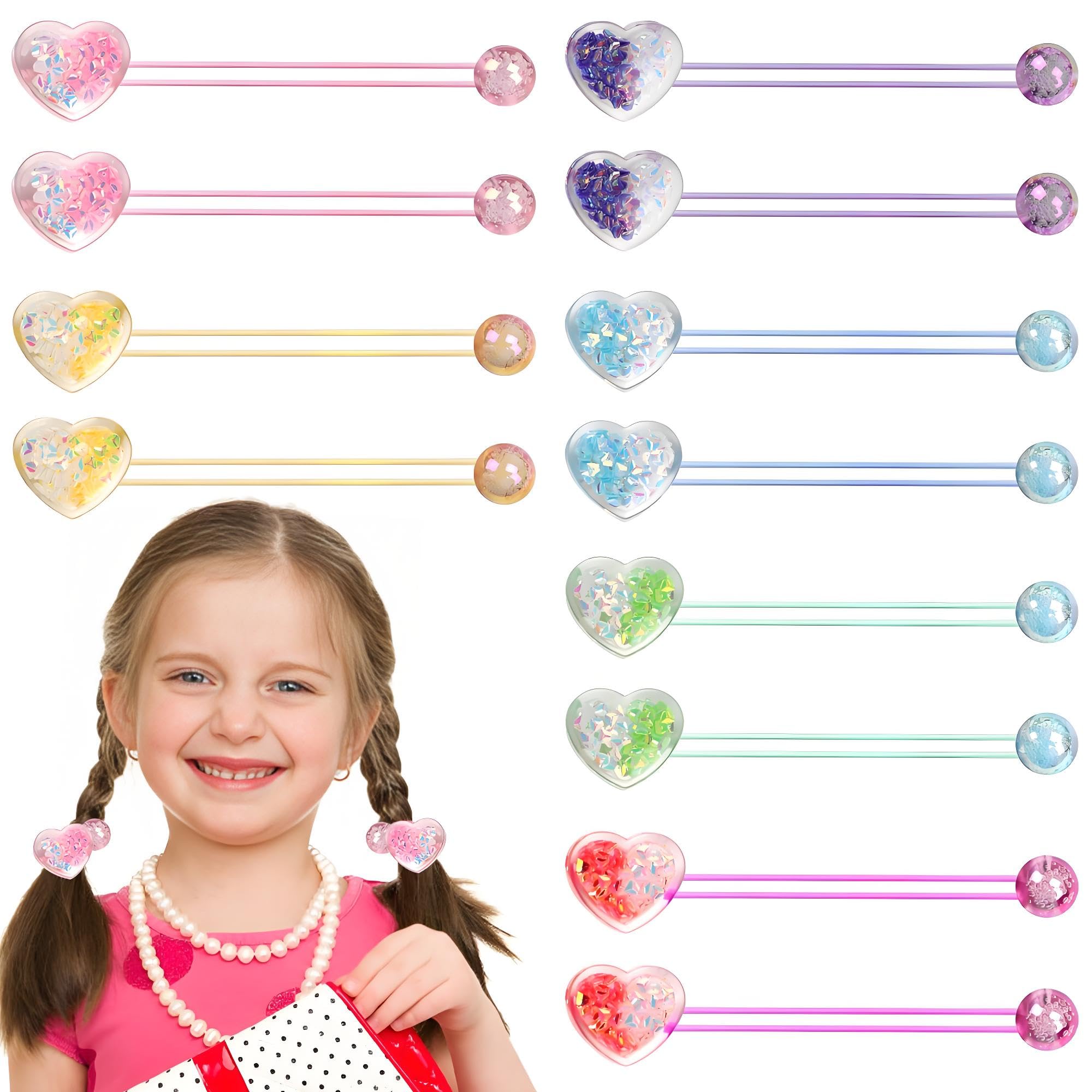 LIYAZHIL 12pcs ball charm hair ties in purple add color while keeping styles intact.