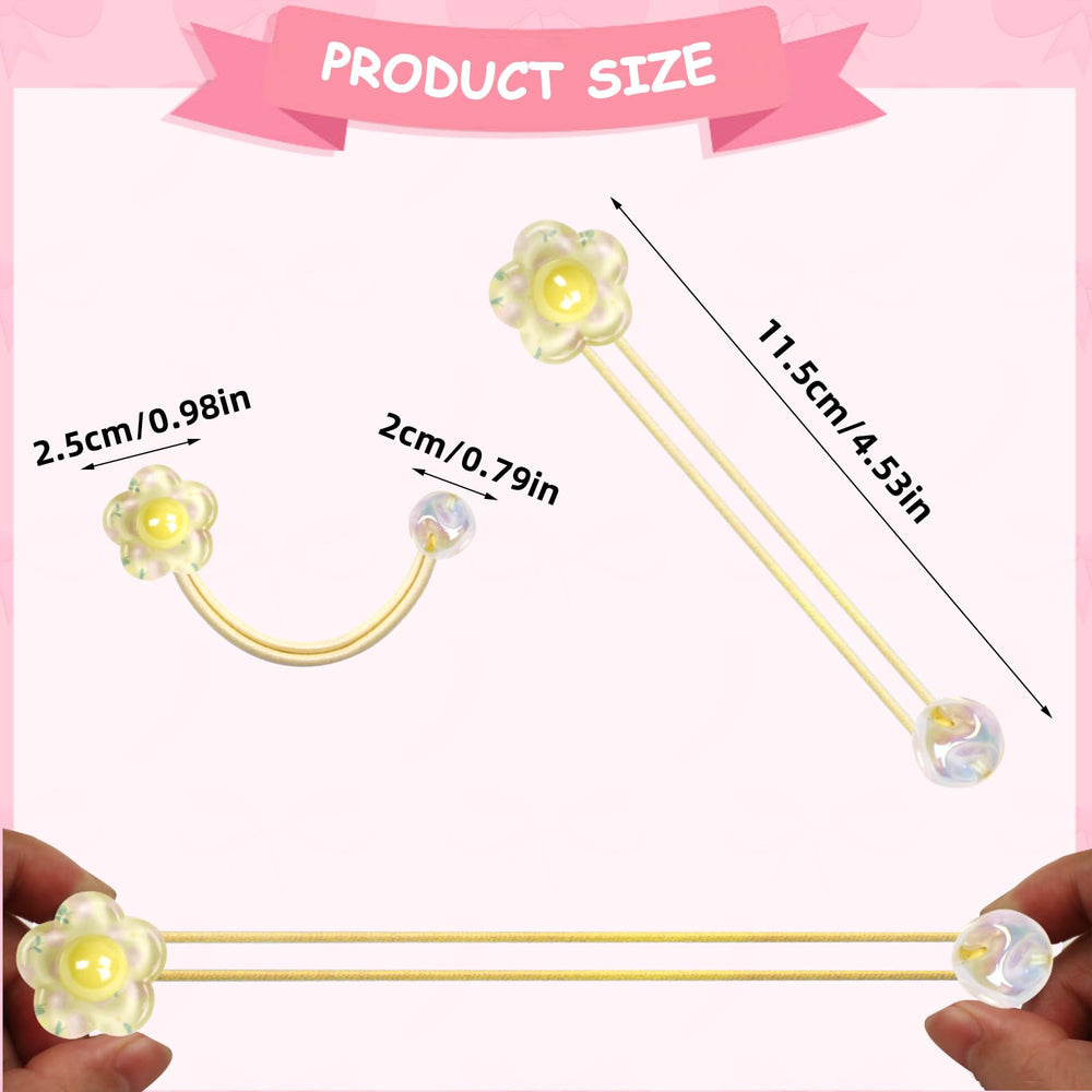 LIYAZHIL ball charm hair ties blue perfect for buns and ponytails