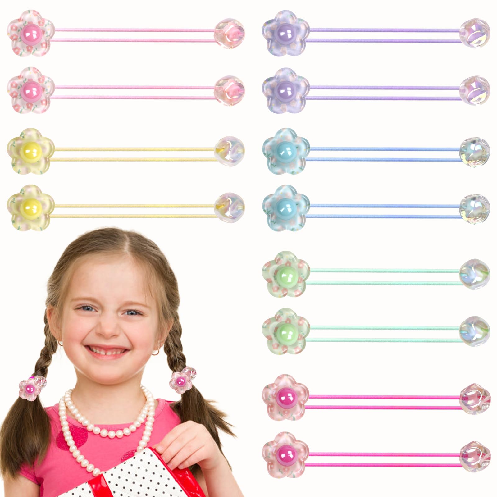 LIYAZHIL ball charm hair ties purple adds style to everyday school hairstyles