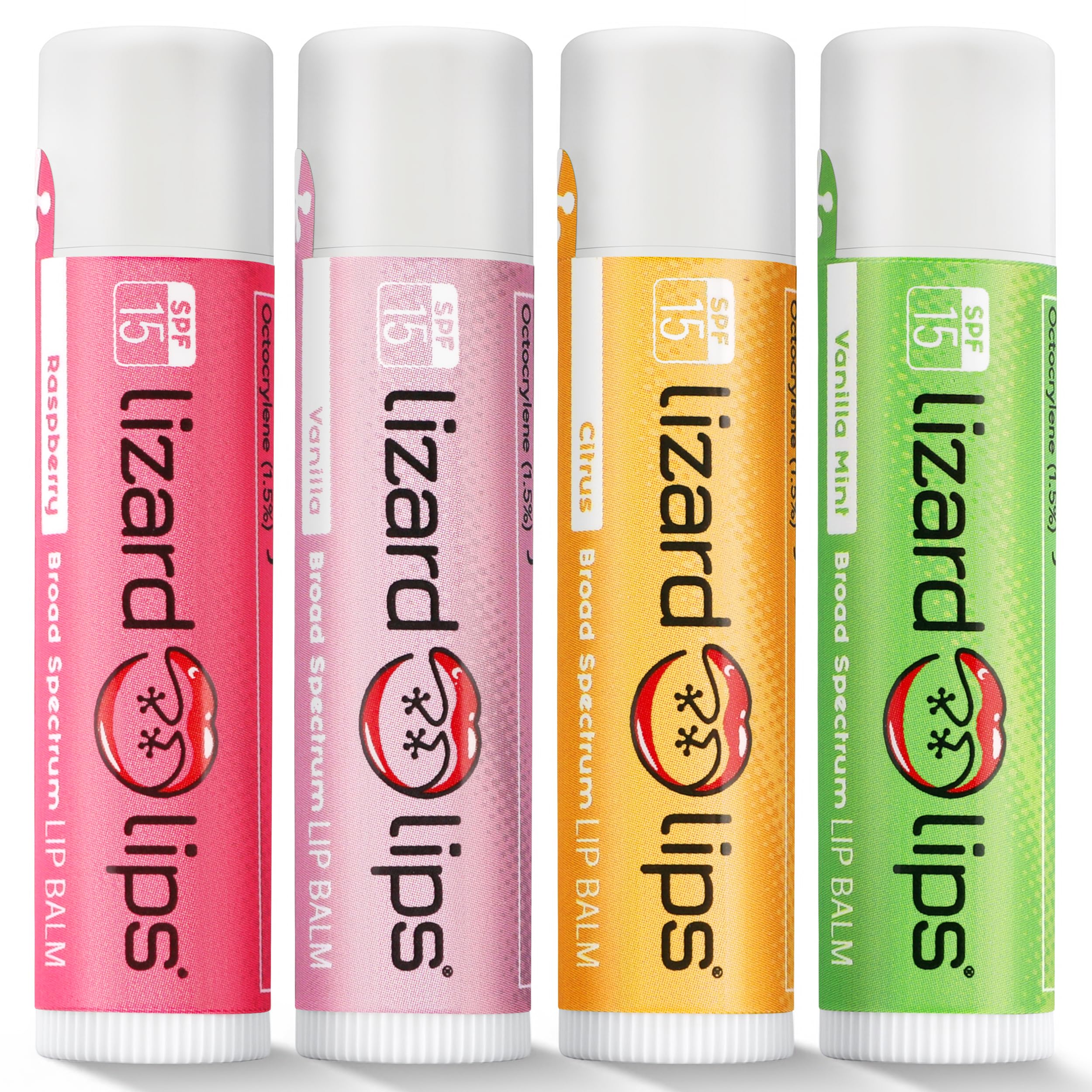 Lizard Lips SPF15 Vanilla balm front view offers daily sun protection and hydration.