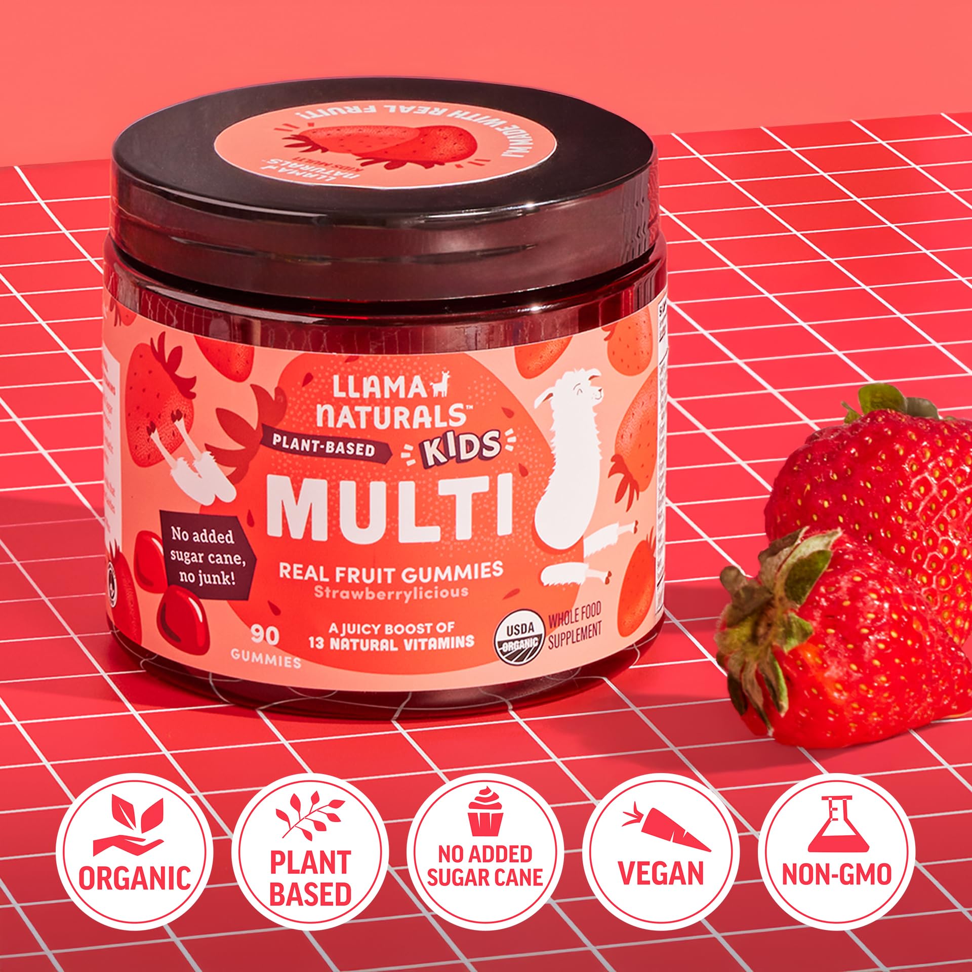 Allergen-free, plant-based kids multivitamin gummy