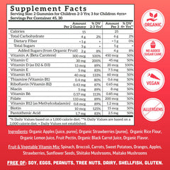 Strawberry-flavored kids multivitamin gummies