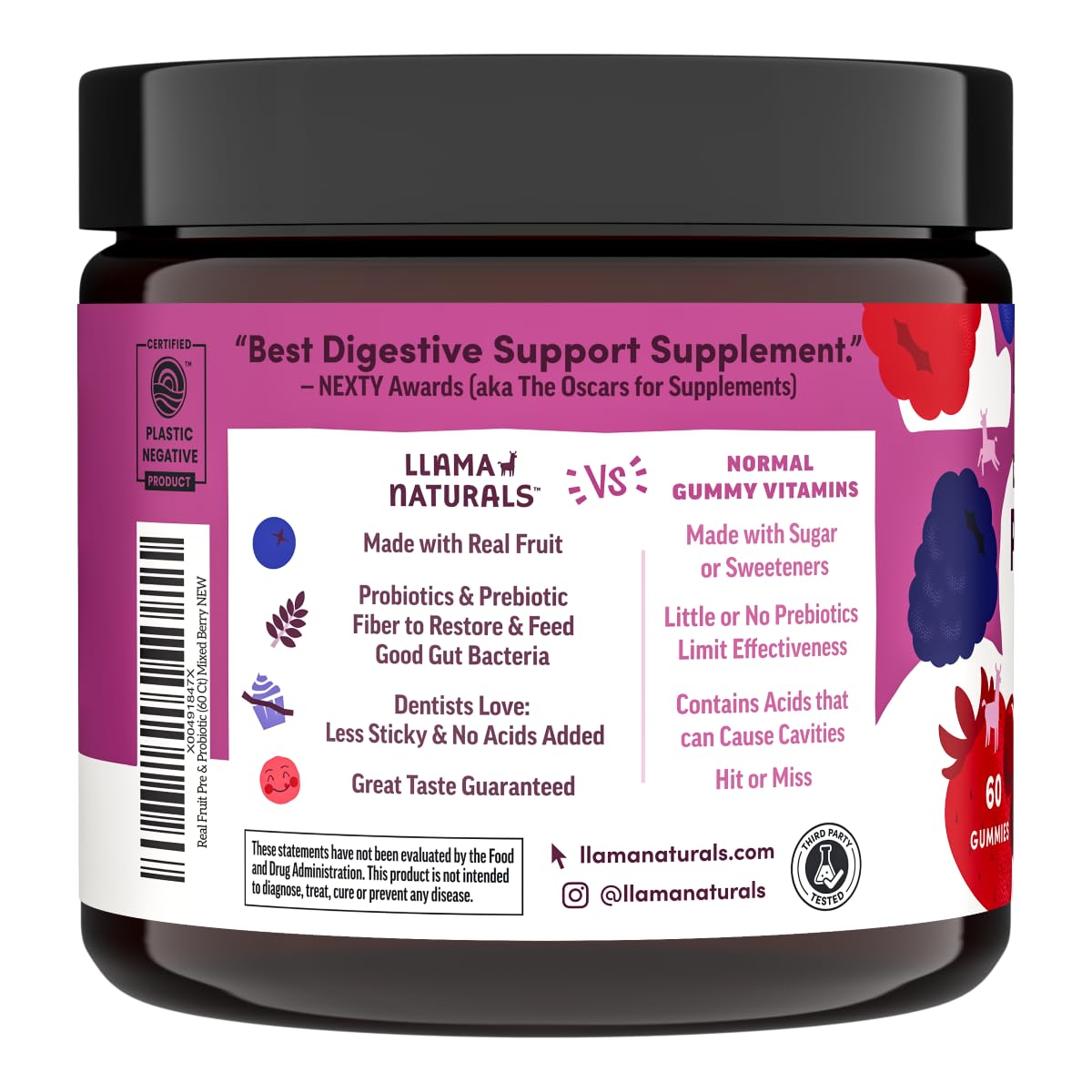 Organic XOS prebiotic 1000 mg on packaging