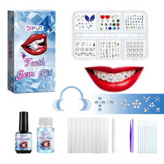 Packaging and contents of LMDGDS Tooth Gems Kit with Light