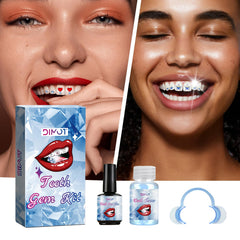 All-in-one kit for DIY tooth gems with light