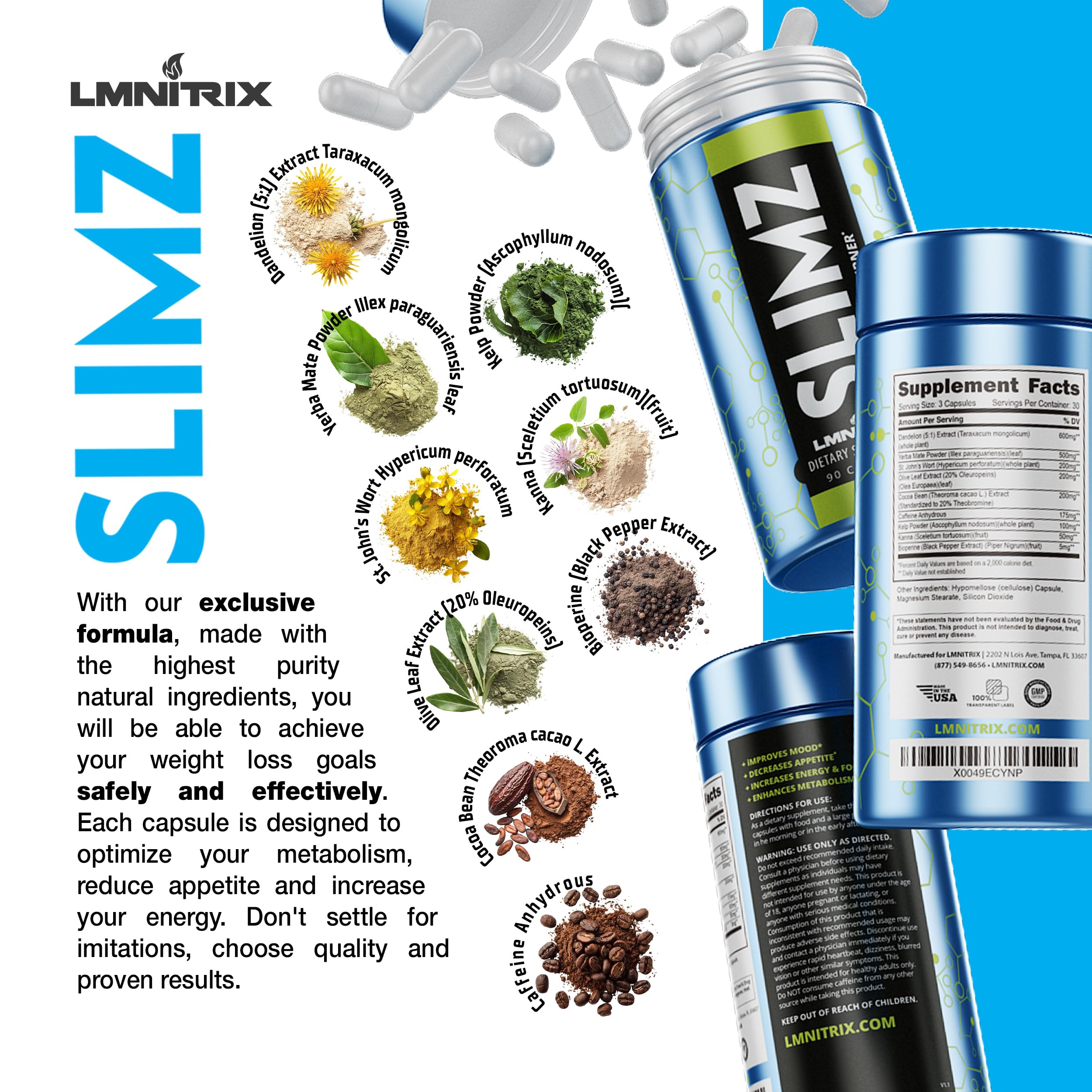 Product packaging and wellness lifestyle setup for SLIMZ
