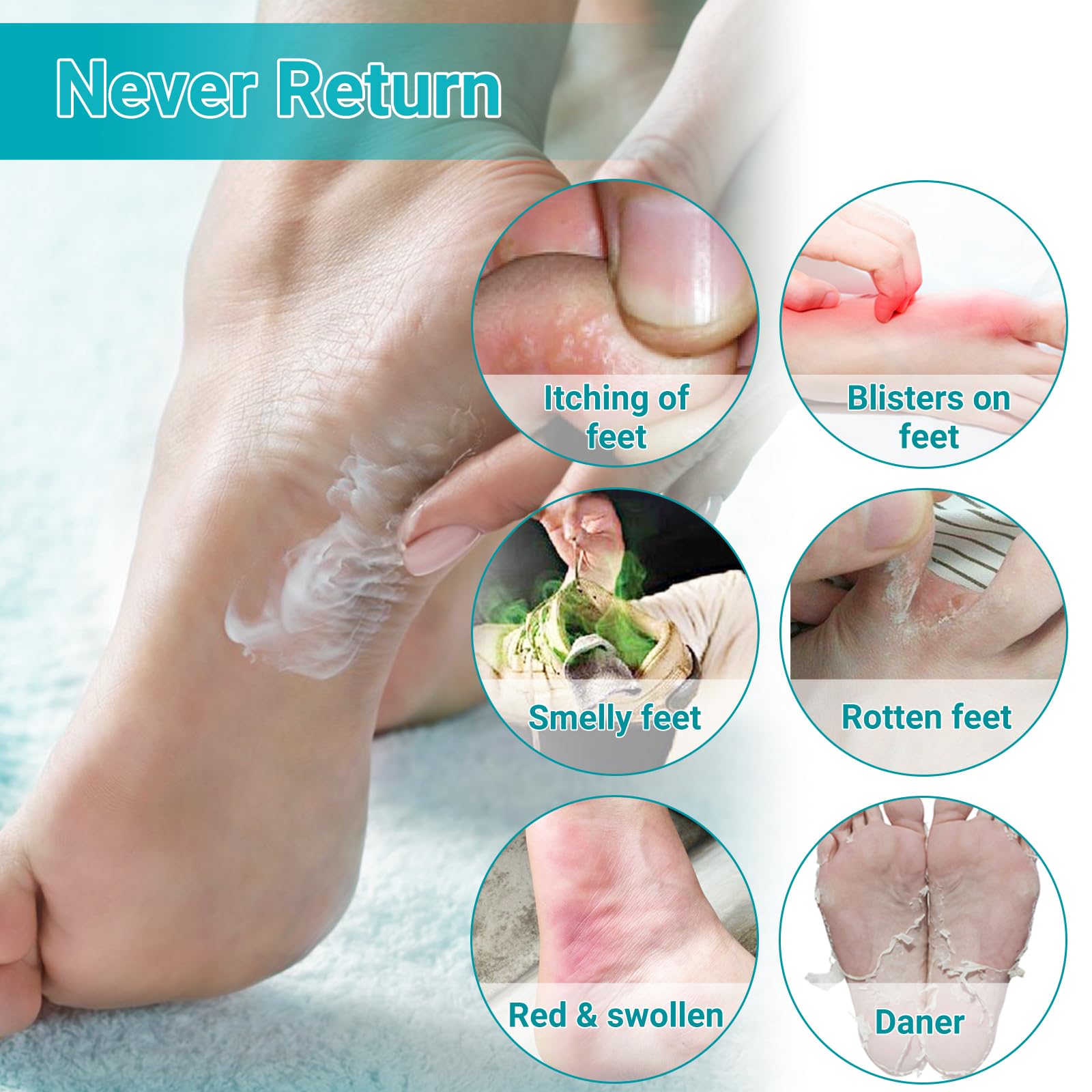 LMNOOP Athletes Foot Cream packaging highlighting value and size.