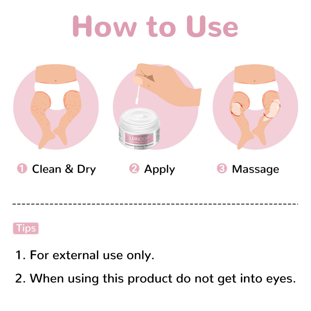 LMNOOP Baby Eczema Relief Cream in daily routine setup for baby care