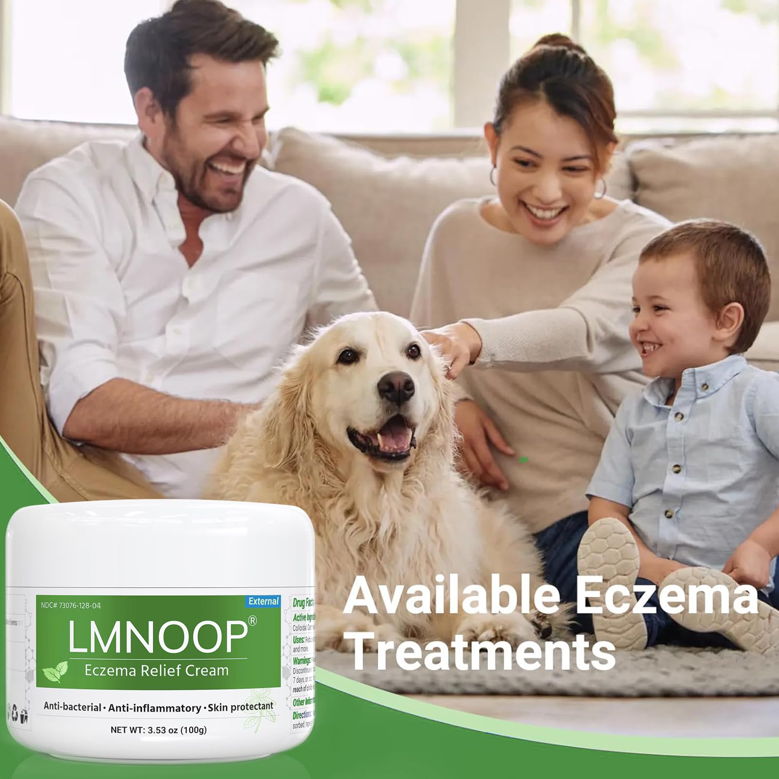 LMNOOP Derm care ritual image suggests everyday use for calm, comfortable skin.