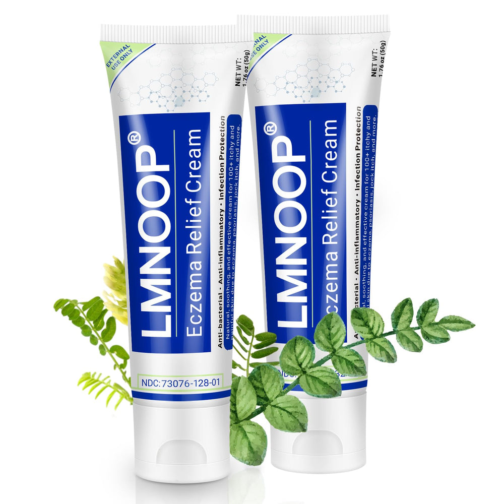 LMNOOP Eczema Cream bottle provides portable itch relief for sensitive skin
